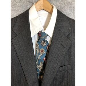 Chaps by Ralph Lauren Blazer Mens 42R Herringbone Pinstripe Made USA Barneys